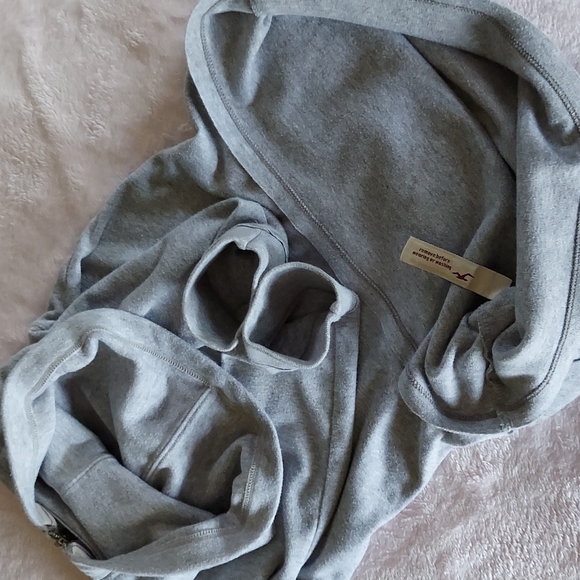 Rare 2010 Vintage HTF Hollister Zip Hooded Grey Logo Sweatshirt/Ultra Mini Dress - Picture 8 of 12